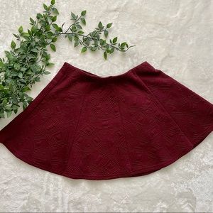 Maroon circle skirt